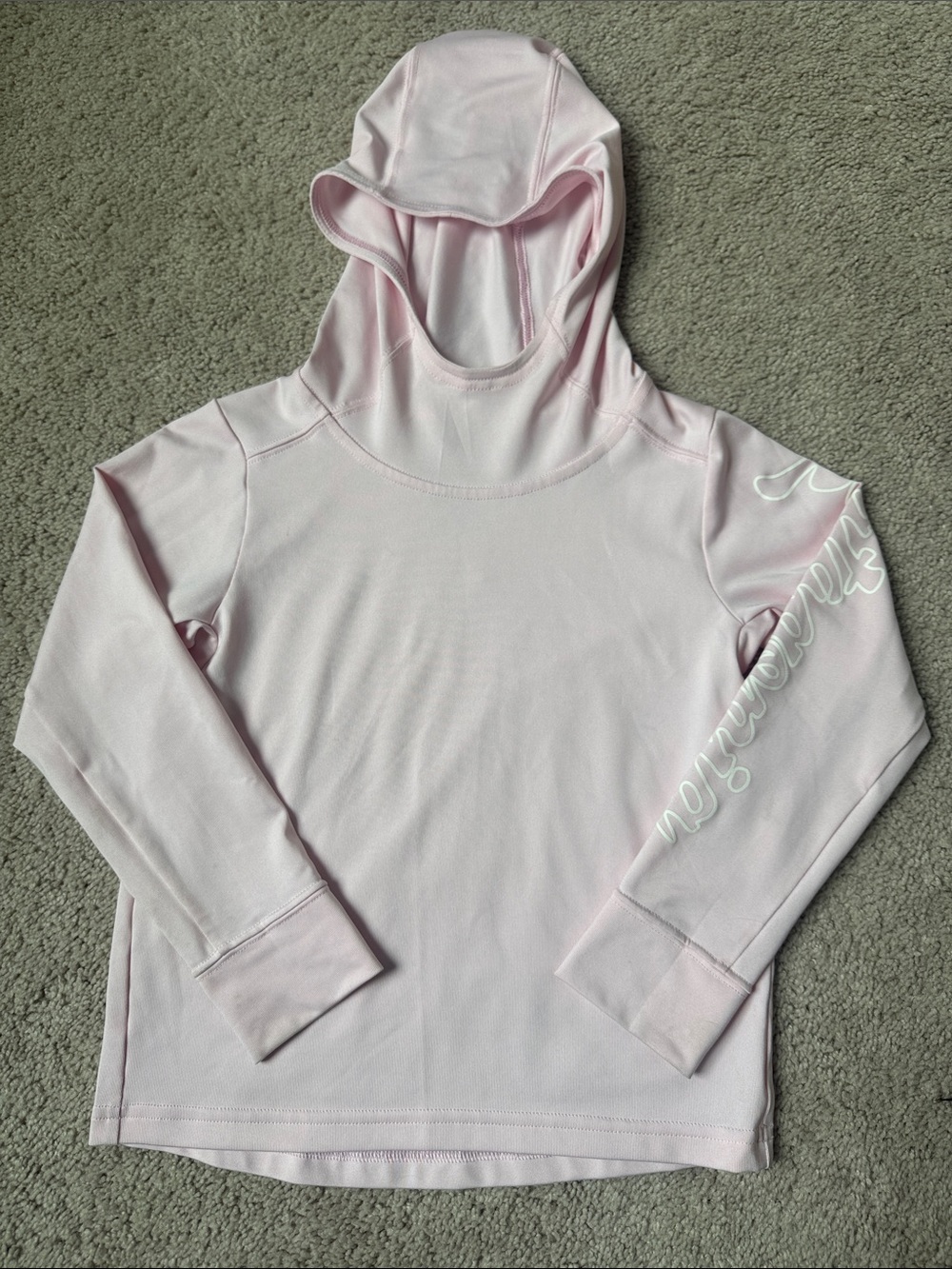 Patagonia Girls' Light Pink Long-Sleeved Capilene® Silkweight with Hood